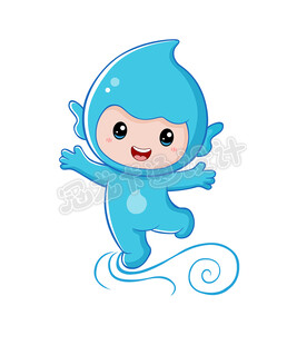 蓝色水精灵欢快起舞