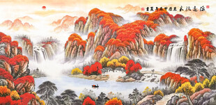 鸿运当头山水风景画