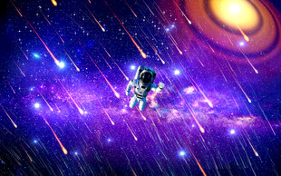 宇宙星空流星雨