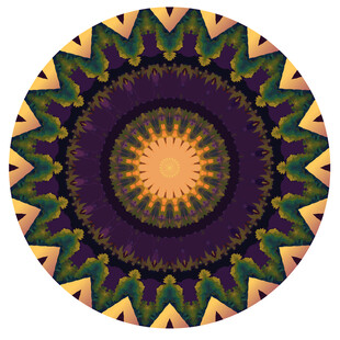 圆形抽象地毯图案