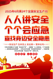 2025安全生产月宣传海报
