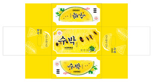 冰淇淋西瓜平面展开图