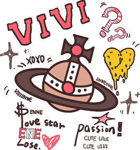 潮流星球插画图案设计