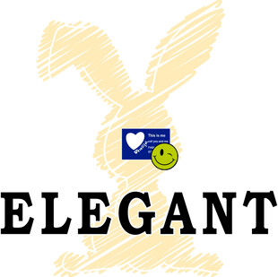 优雅兔子标志设计