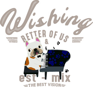 狗狗弹钢琴的美好祝愿