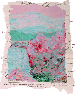 梦幻花卉风景抽象画