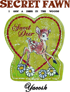 秘密小鹿刺绣图案设计