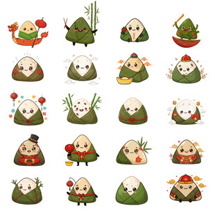 可爱端午粽子卡通形象集合