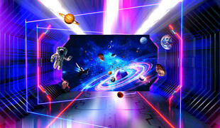 宇宙星空霓虹灯