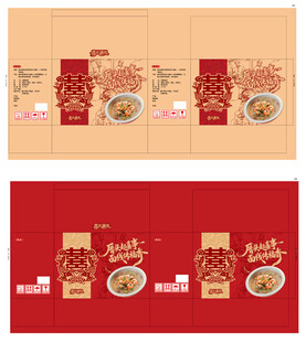 面线糊中式美食包装设计展示