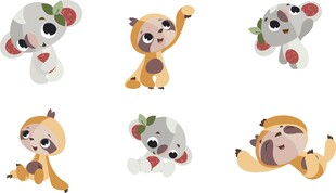 可爱动物卡通形象集合