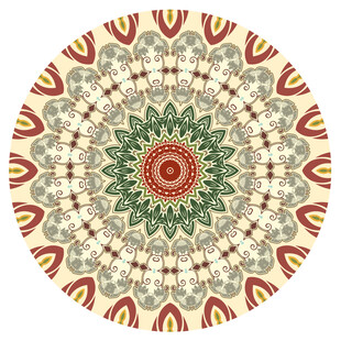 圆形古典数码印花