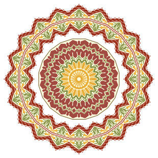 曼陀罗花纹图案