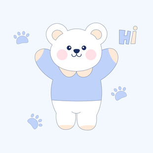 可爱小熊卡通形象