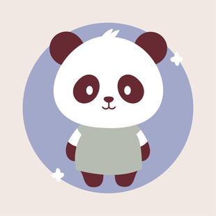 可爱熊猫卡通形象