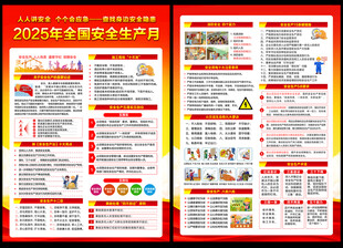 全国安全生产月宣传单