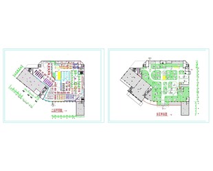 大型超市图纸平面图纸