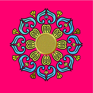 多彩曼陀罗花纹图案设计