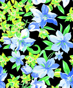 蓝绿花卉图案背景设计