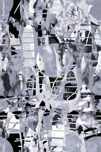 抽象黑白艺术图案画面