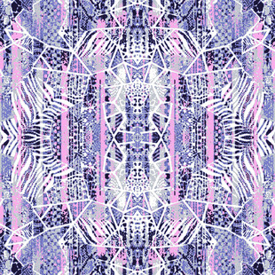 梦幻紫色几何对称花纹图案