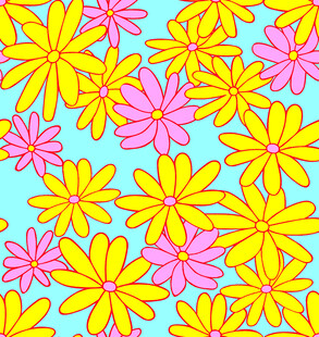 多彩花卉图案背景