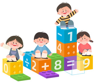 儿童数学课数学运算彩色积木教育