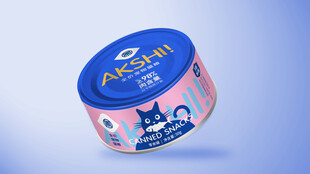 宠物食品罐头包装样机