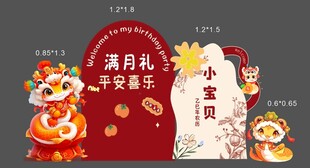 满月礼展示满月宴蛇年宝宝