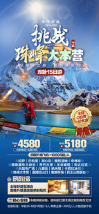 珠穆朗玛峰旅游海报