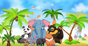 卡通儿童房背景