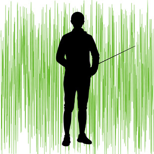 击剑运动员剪影