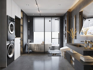 现代简约风时尚洗衣房空间