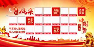 红色党员风采宣传展板