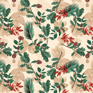 圣诞植物图案背景纹理