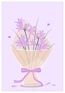 换锦花石蒜科矢量小花束