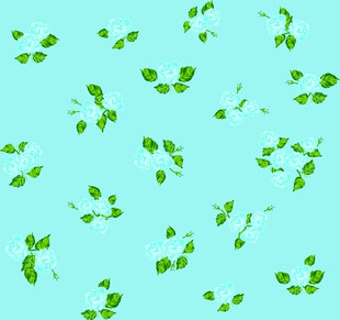 清新绿叶背景图案