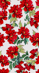 红色花卉图案背景纹理