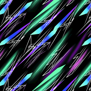 炫彩几何线条抽象图案