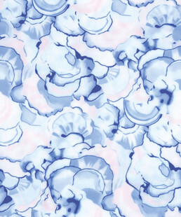 蓝粉花卉图案无缝背景