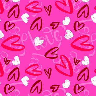 粉色爱心图案背景