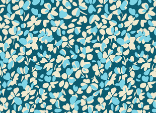 蓝底碎花图案纹理背景