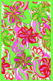 多彩花卉图案背景设计