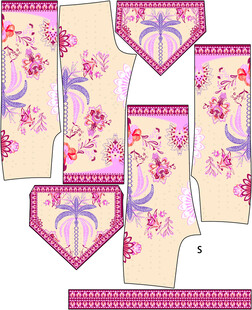 数码印花 小花 花朵 图案 设