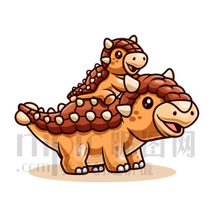 可爱卡通甲龙克氏龙