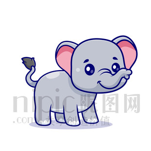 可爱小象卡通形象