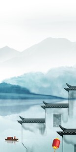 高雅 山水中式玄关 TIF分层