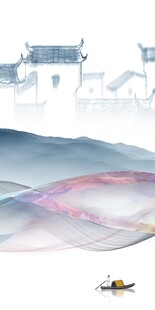 高端 山水中式玄关 TIF分层