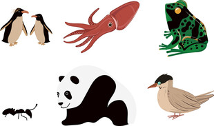 动物卡通 矢量图