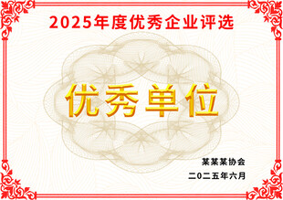 2025年优秀单位荣誉牌匾